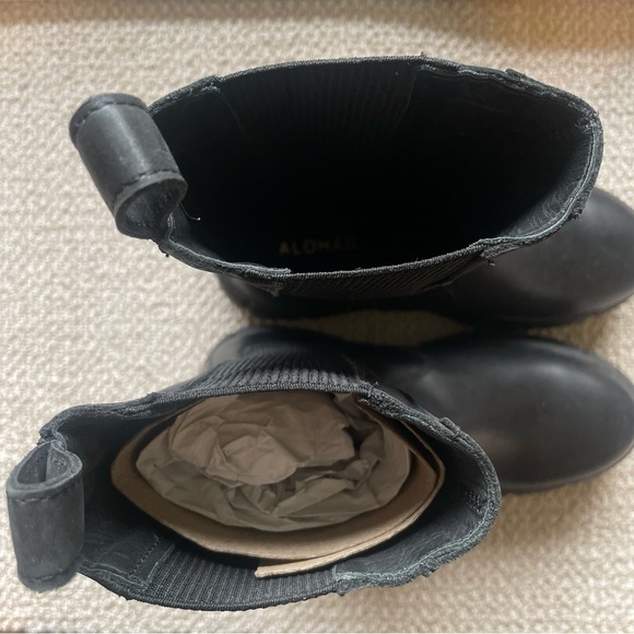 ALOHAS Black Combat & Moto Boots - Picture 3 of 4